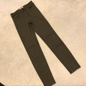 H&M skinny jeans olive green